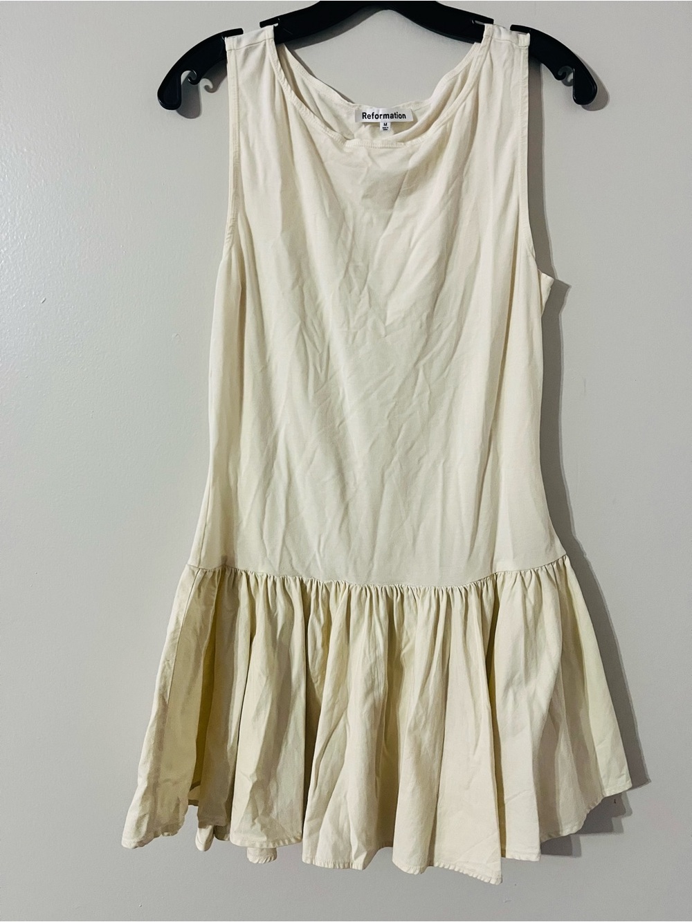 Reformation Defina Knit Mini Dress - Sugar Sz M - Picture 6 of 10